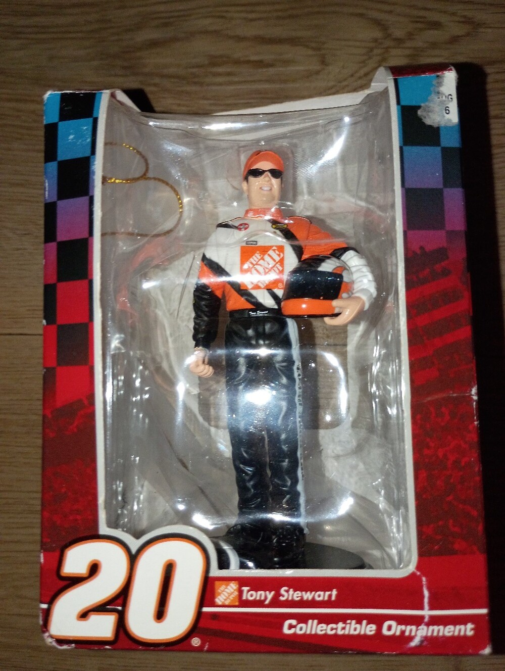 Nascar Tony Stewart #20 Black Orange White Collectible Ornament
